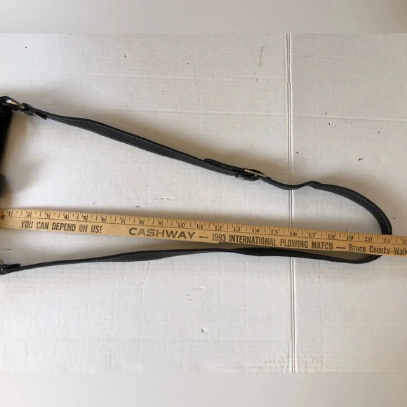 Vera Pelle Black Pebbled Leather  Crossbody - Picture 15 of 15